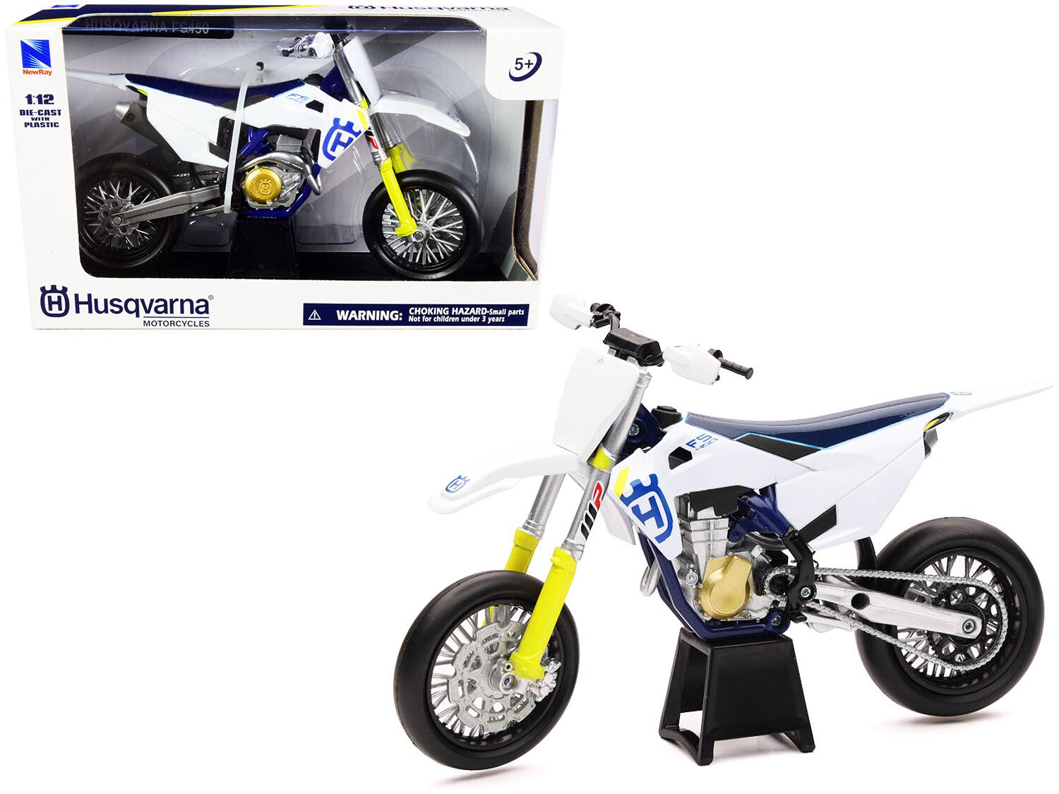 Husqvarna FS450 White and Blue 1/12 Diecast Motorcycle Model by New Ray price history on PriceWatchPro