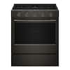 Front. KitchenAid - 5.0 Cu. Ft. Slide-In Gas Range with Convection Cooking Modes and 2-in-1 Burner - Black Ore.
