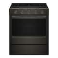 KitchenAid - 30 in. Wide 5 burners 5.0 cu. ft. Slide-In Gas Range with Convection Cooking Modes and 2-in-1 Burner - Black Ore