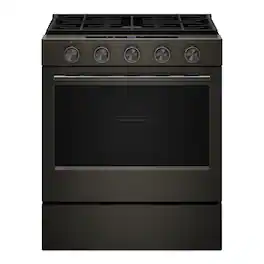 KitchenAid - 5.0 Cu. Ft. Slide-In Gas Range with Convection Cooking Modes and 2-in-1 Burner - Black Ore