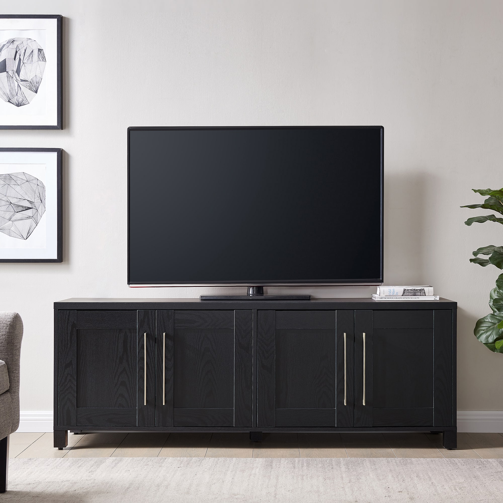 Front. Camden&Wells - Yarmouth TV Stand for Most TVs up to 75" - Obsidian.