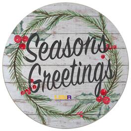 Jardine - LSUA Generals 20'' x 20'' Season's Greetings Circle - White