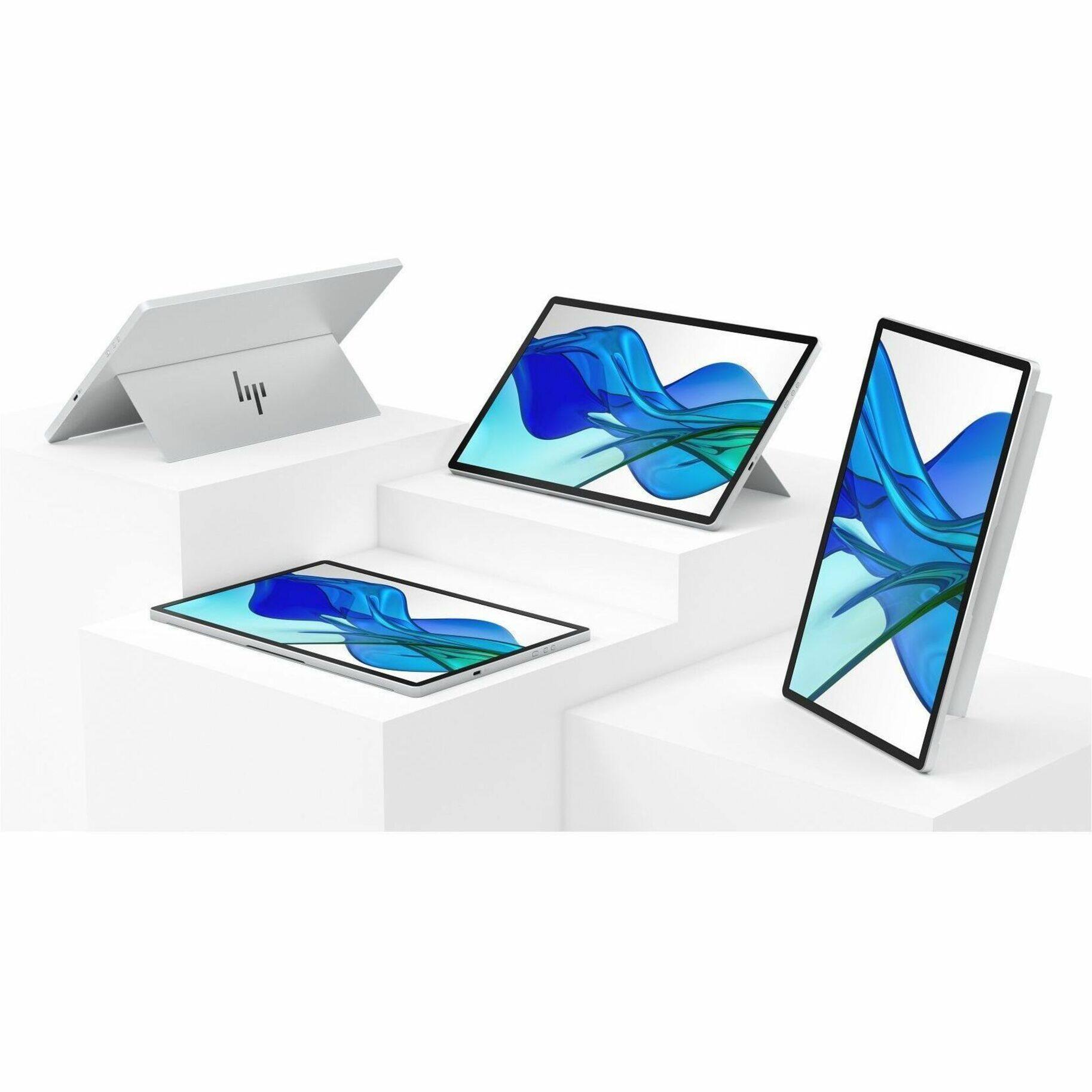 Alt View 22. HP - 14.3" IPS LED 75Hz Monitor (USB) - Silver.
