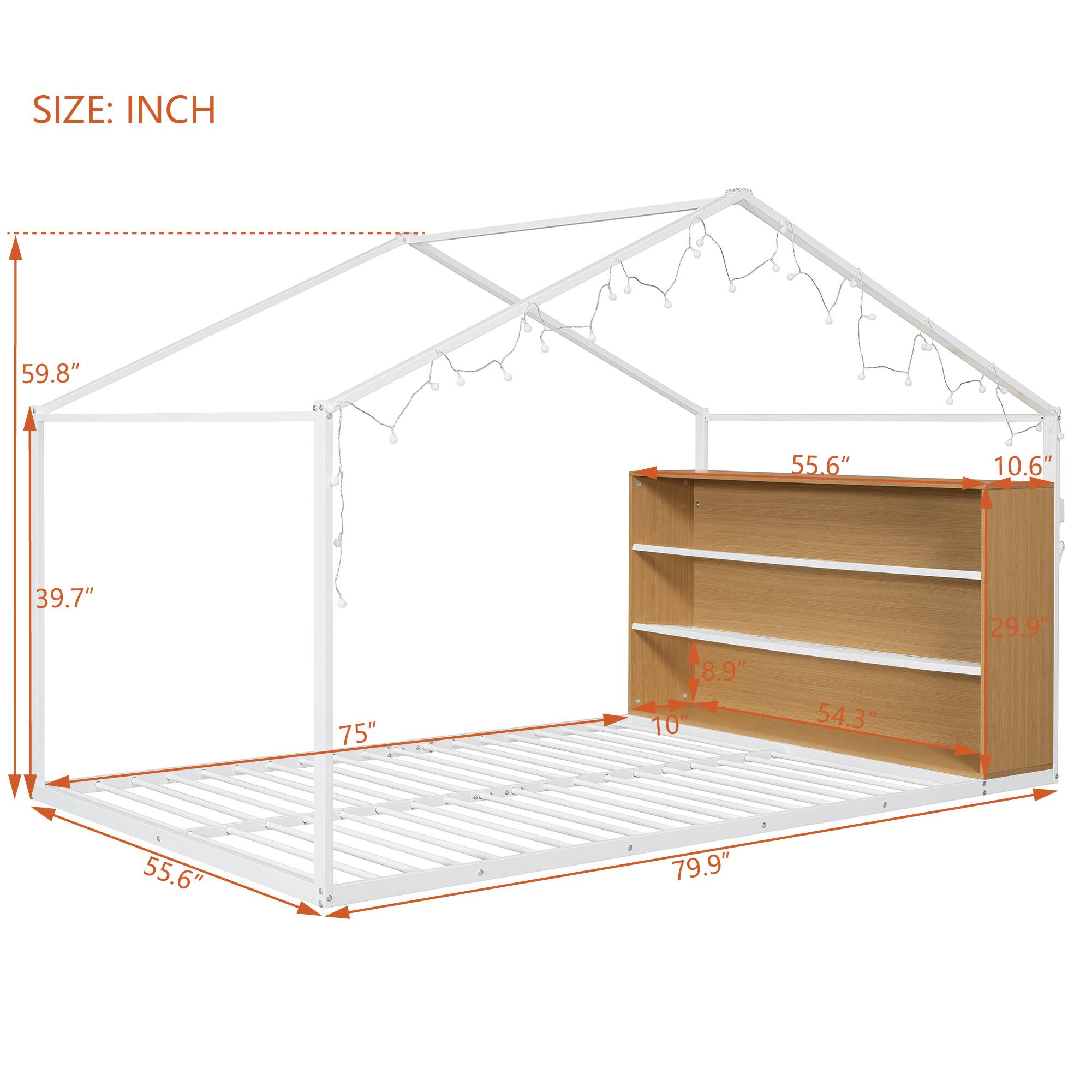 SIZE: INCH

- 59.8"
- 55.6"
- 10.6"
- 39.7"
- 75"
- 18.9"
- 10"
- 54.3"
- 29.9"
- 55.6"
- 79.9"