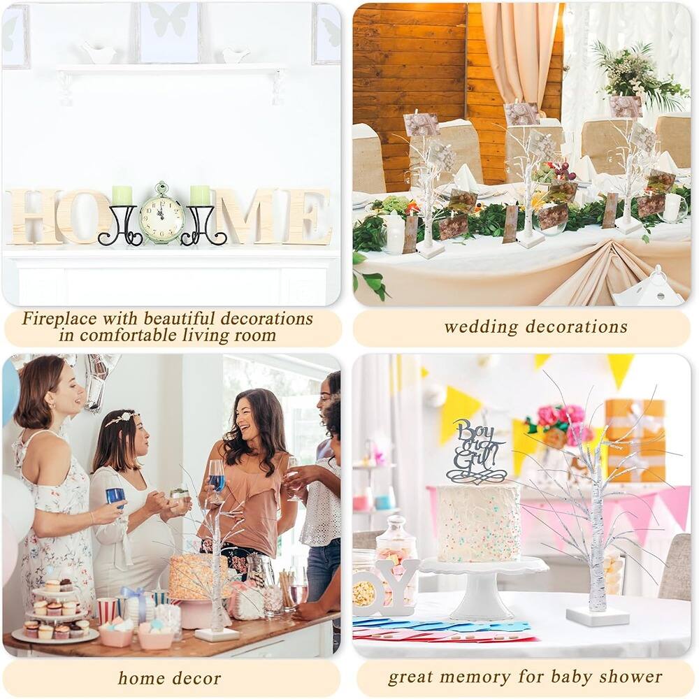 1. Fireplace with beautiful decorations in comfortable living room
2. Wedding decorations
3. Home decor
4. Great memory for baby shower