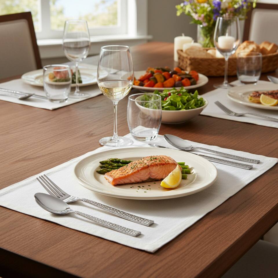 Alt View 2. Dazzed Corner - Hammered Silverware Set, 40-Piece Stainless Steel Square Flatware Set for 8 - Silver.