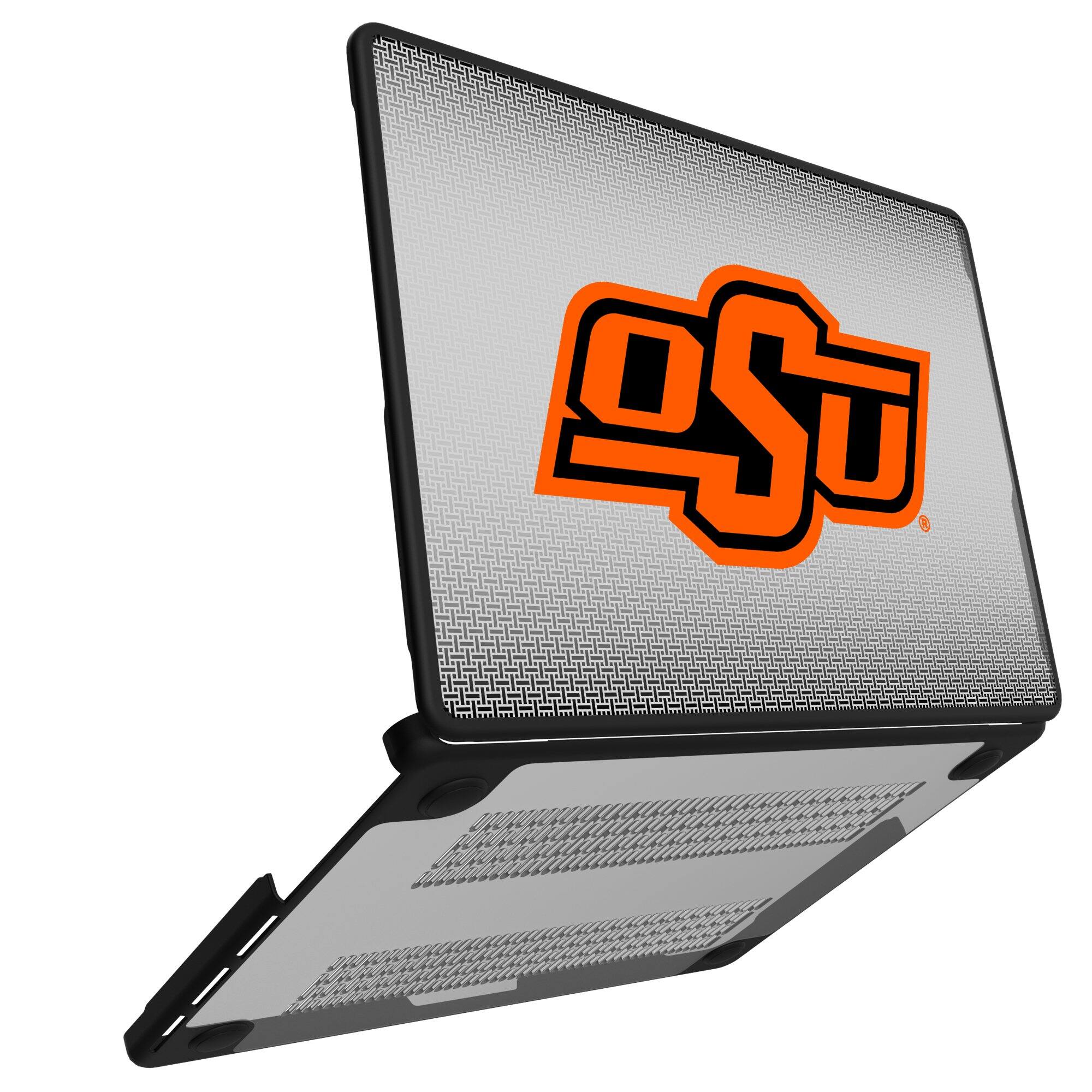 Alt View 1. Keyscaper - Oklahoma State Cowboys Linen MacBook Case - Pro 14 in - Multicolor.