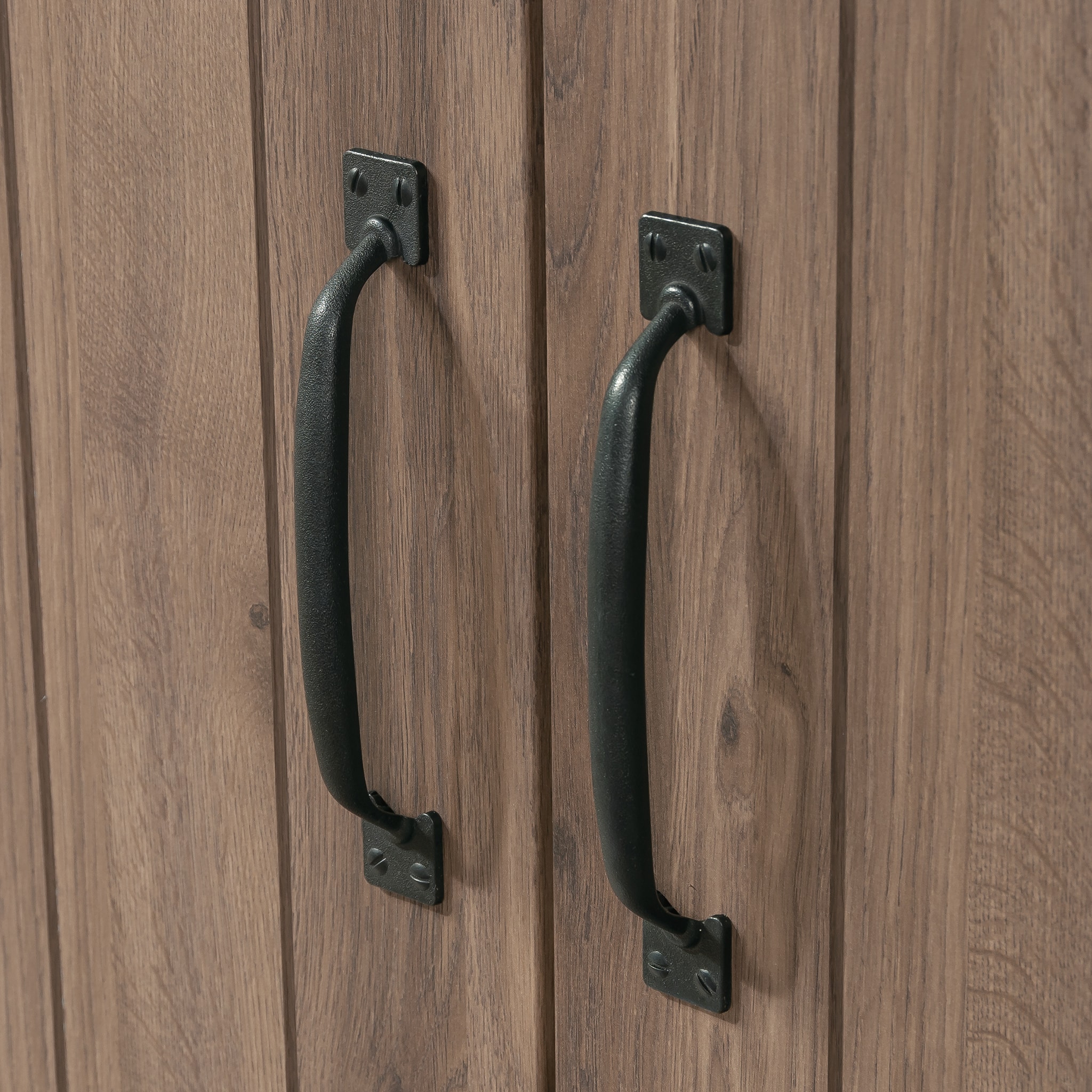 Alt View 12. Sauder - Home Plus 2-Door Farmhouse Storage Cabinet - Brown.