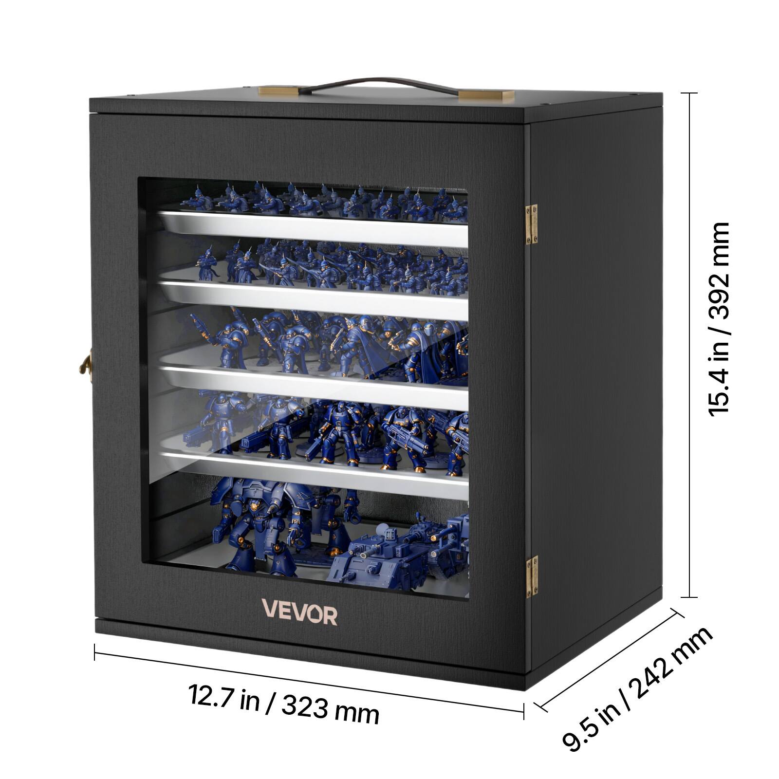 - mm 392 / in 15.4 in/ 15.4 VEVOR 12.7 in I 323 mm mm 9.5in/242mm I 242 in 9.5

Corrected:

- 15.4 in / 392 mm
- 12.7 in / 323 mm
- 9.5 in / 242 mm