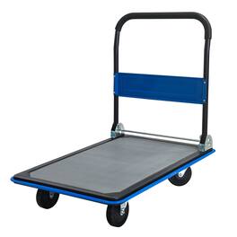 ELEMENT ACE - Heavy Duty Foldable Platform Hand Truck with Swivel Wheels for Efficient Loading and Storage - Blue