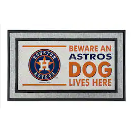 Jardine - Houston Astros 18" x 30" Indoor/Outdoor Team Dog Lives Here - Multicolor