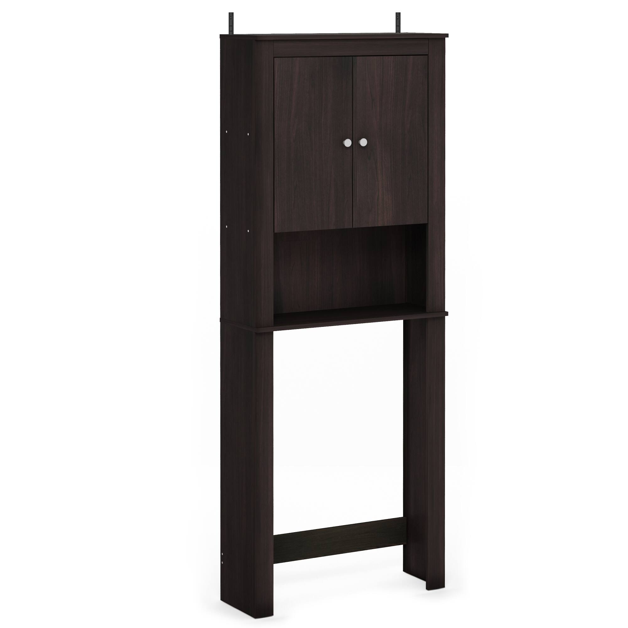 Front. Furinno - Indo Double Door Bath Cabinet - Espresso.