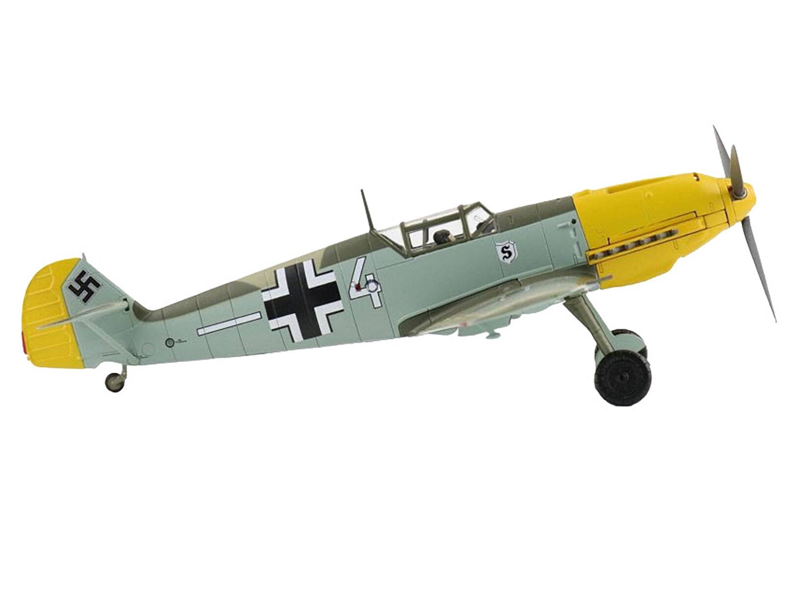 Angle. Hobby Master - Messerschmitt Bf 109E-3 "White 4 Horst Perez 4/JG 26 1940" Luftwaffe 1/48 Diecast Hobby Master - Multi.