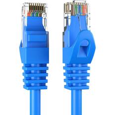Front. Cables Direct Online - Cat5e Ethernet Cable 15ft, 350MHz UTP LAN Network Patch Cord for PC Modem Router TV Printer Console - Blue.