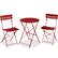 Front. Best Choice Products - Best Choice Products 3-Piece Small Bistro Set, Folding Patio Furniture Set of 2 Chairs and Table - Red - Red.