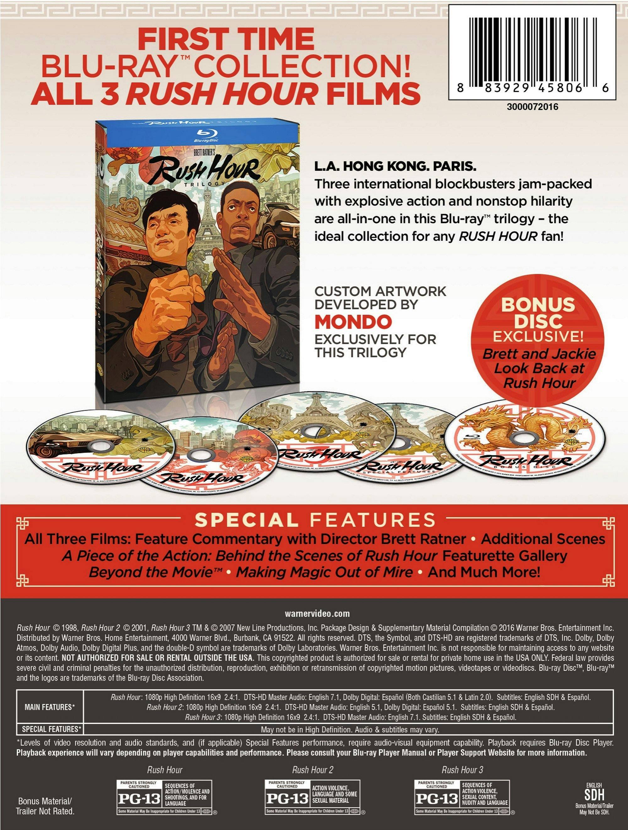 Angle. Rush Hour Trilogy (Box Set) [Blu-ray].