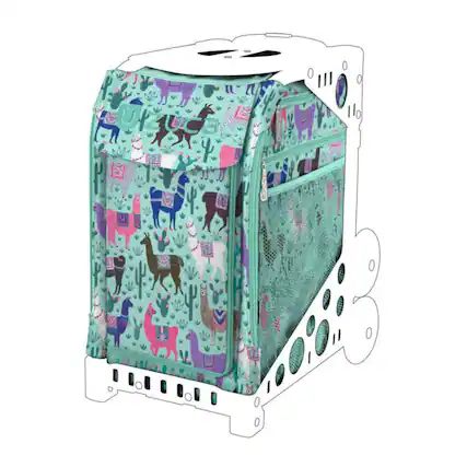 Front. Zuca - Zuca Llama Rama Sport Insert Bag (Frames Sold Separately) #1733 - Turquoise.