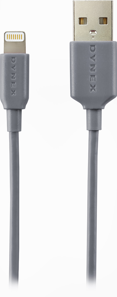 Best Buy: Dynex™ Apple MFi Certified 3' Lightning-to-USB Charge-and-Sync  Cable Gray DX-MA5S