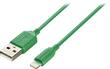 Dynex™ - Apple MFi Certified 3' Lightning-to-USB Charge-and-Sync Cable - Green - Larger Front