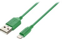 Front Zoom. Dynex™ - Apple MFi Certified 3' Lightning-to-USB Charge-and-Sync Cable - Green.