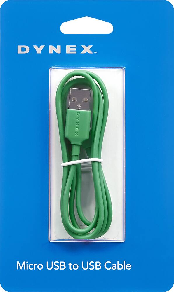 Alt View 12. Dynex™ - 3' Micro USB-to-USB Cable - Green.