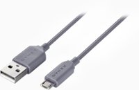 Front Zoom. Dynex™ - 3' Micro USB-to-USB Cable - Gray.