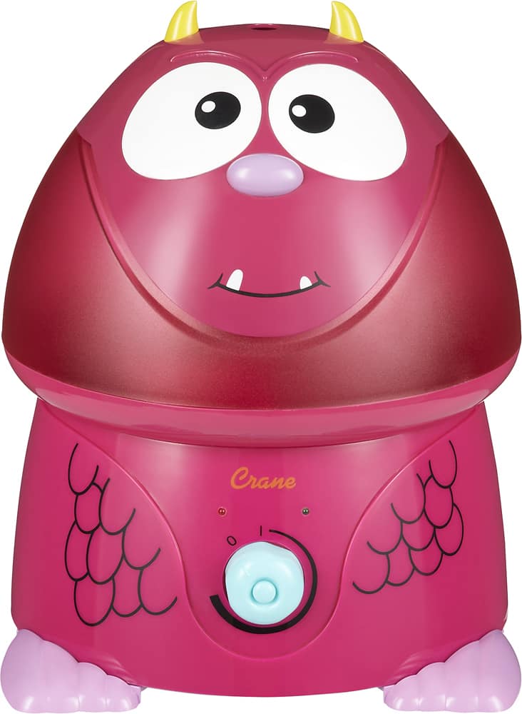 Front. Crane - Scarlett the Frightful 1 Gal. Ultrasonic Cool Mist Humidifier - Red.