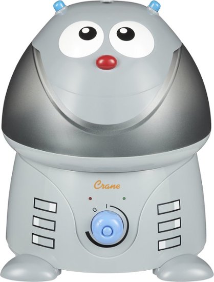 Crane - Chip the Robot 1 Gal. Ultrasonic Cool Mist Humidifier - Gray - Front Zoom