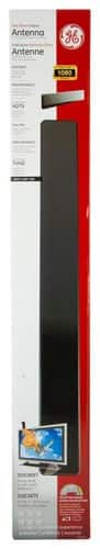 Front. GE - Ultraflat Digital Amplified Antenna - Black.