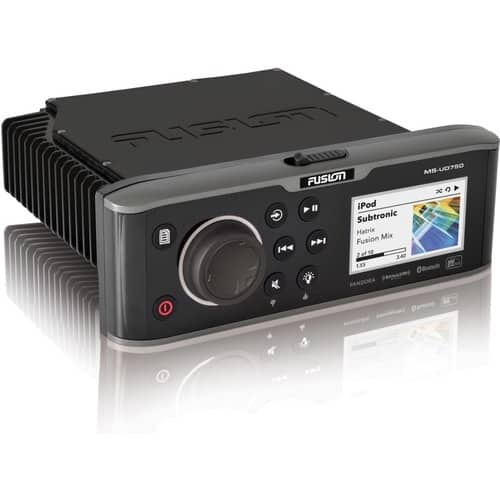 Fusion - 2.7" - Built-in Bluetooth - Marine - In-Dash Deck - Black - Larger Front