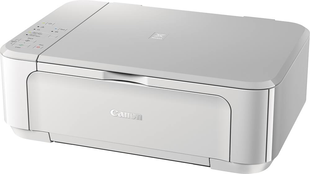 Left. Canon - PIXMA MG3620 Wireless All-In-One Inkjet Printer - White.