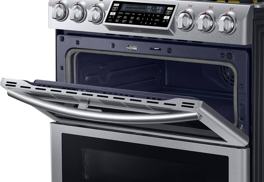 Alt View 14. Samsung - Flex Duo 5.8 Cu. Ft. Self-Cleaning Slide-In Double Oven Dual Fuel Convection Range.