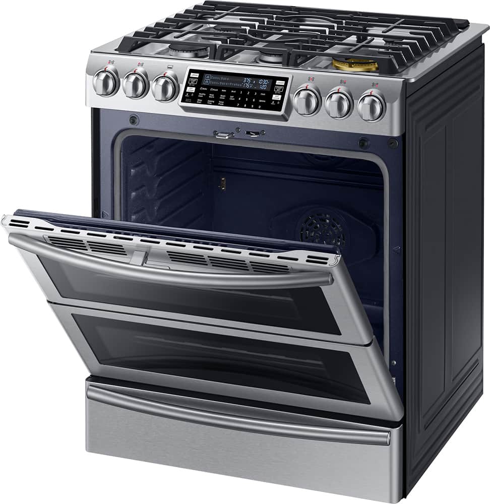 Alt View 15. Samsung - Flex Duo 5.8 Cu. Ft. Self-Cleaning Slide-In Double Oven Dual Fuel Convection Range.