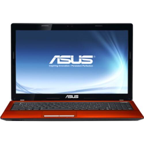 Front Standard. Asus - 15.6" Notebook - 6 GB Memory - 640 GB Hard Drive - Red.