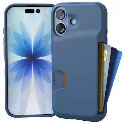 Front. Smartish - Smartish iPhone 17 Wallet Case - Wallet Slayer Vol 1 - Slim Grip Card Holder Cover - Blues on The Green - Blues on The Green.