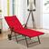 Alt View 3. Costway - Aluminum Rattan Lounger Recliner 5-Position Adjustable Chair - Red.