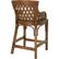 Alt View 11. OSP Home Furnishings - Plantation Wood Counter Stool - Brown Rattan.