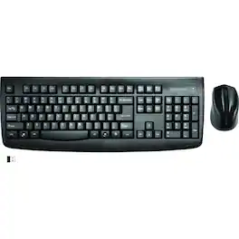 Kensington - Pro Fit Wireless Desktop Set - Black - USB Wireless RF 2.40 GHz Keyboard - English - Black - USB Wireless RF - Unknown
