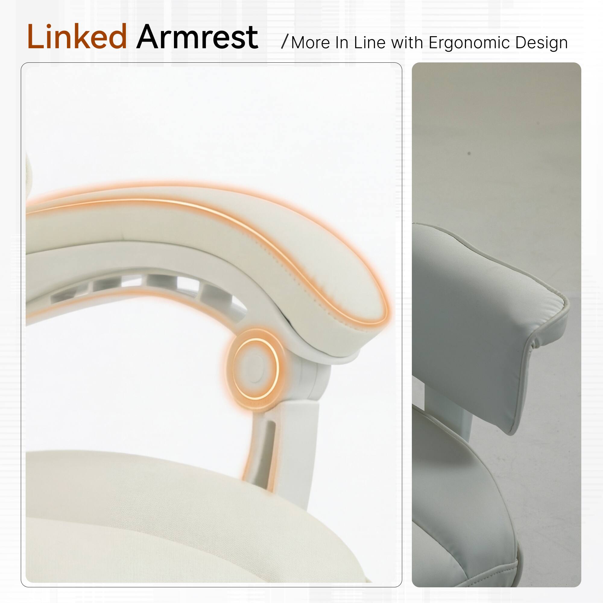 Linked Armrest / More In Line with Ergonomic Design