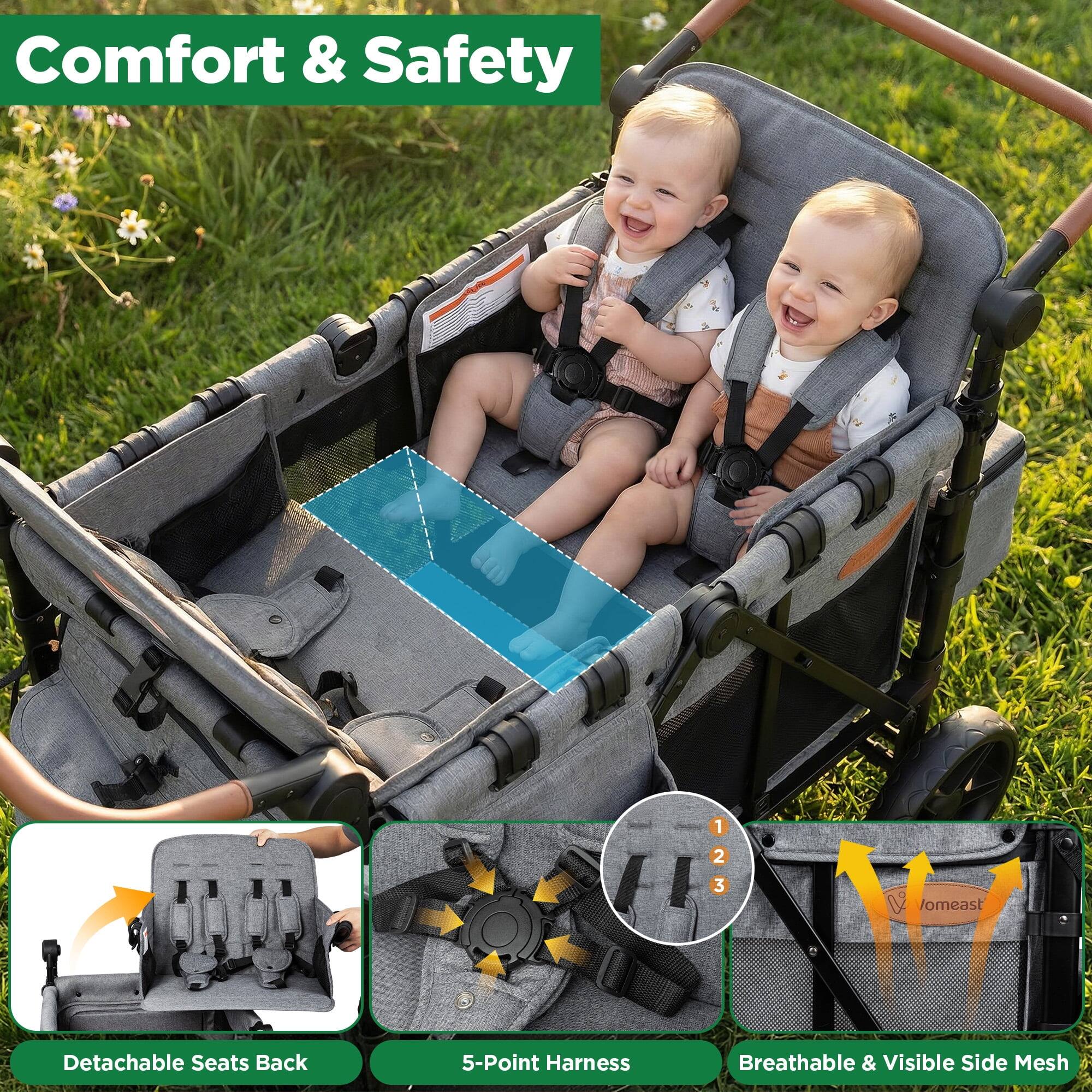 Comfort & Safety

1. Detachable Seats Back
2. 5-Point Harness
3. Breathable & Visible Side Mesh