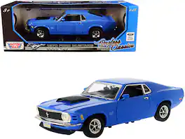1970 Ford Mustang Boss 429 "Timeless Classics" Series 1/18 Diecast Model Car by Motormax - Dark Blue