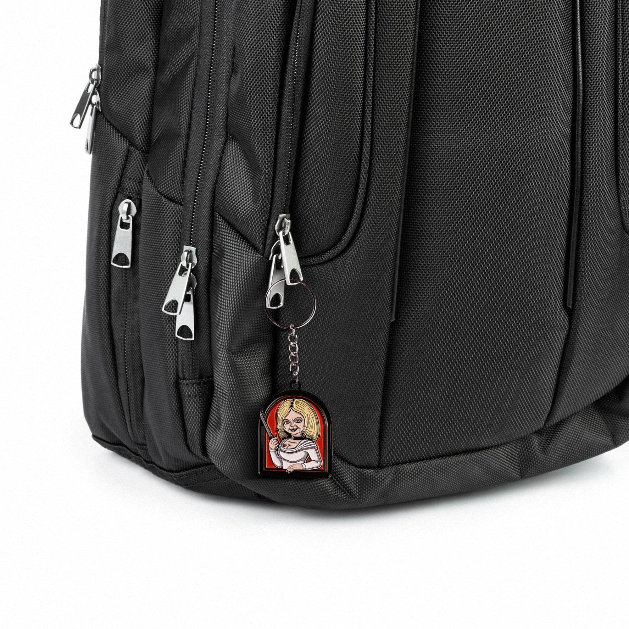 Alt View 1. Trick or Treat Studios - Child's Play Seed of Chucky Tiffany Enamel Keychain - Multi-Color.