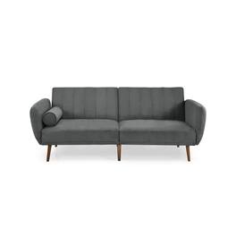 Kadyn - Loveseat Sofa, Modern Couch, Convertible Futon Sofa Bed Adjustable Couch Sleeper with Wood Legs-Gray - Gray