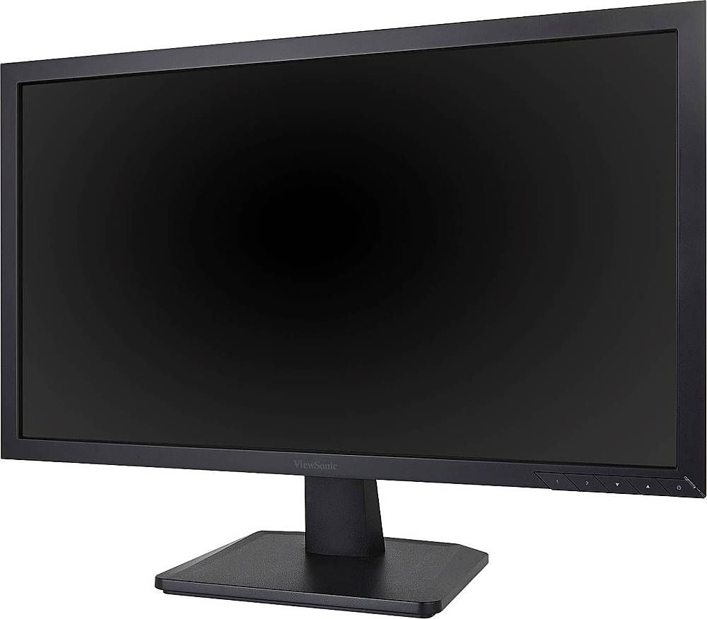 Left View: ViewSonic - 23.6" LED HD Monitor (DVI, DisplayPort, VGA) - Black