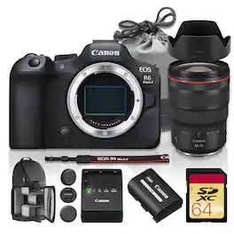 Canon - EOS R6 Mark II Mirrorless Camera with Stop Motion Firmware + RF 24-70L