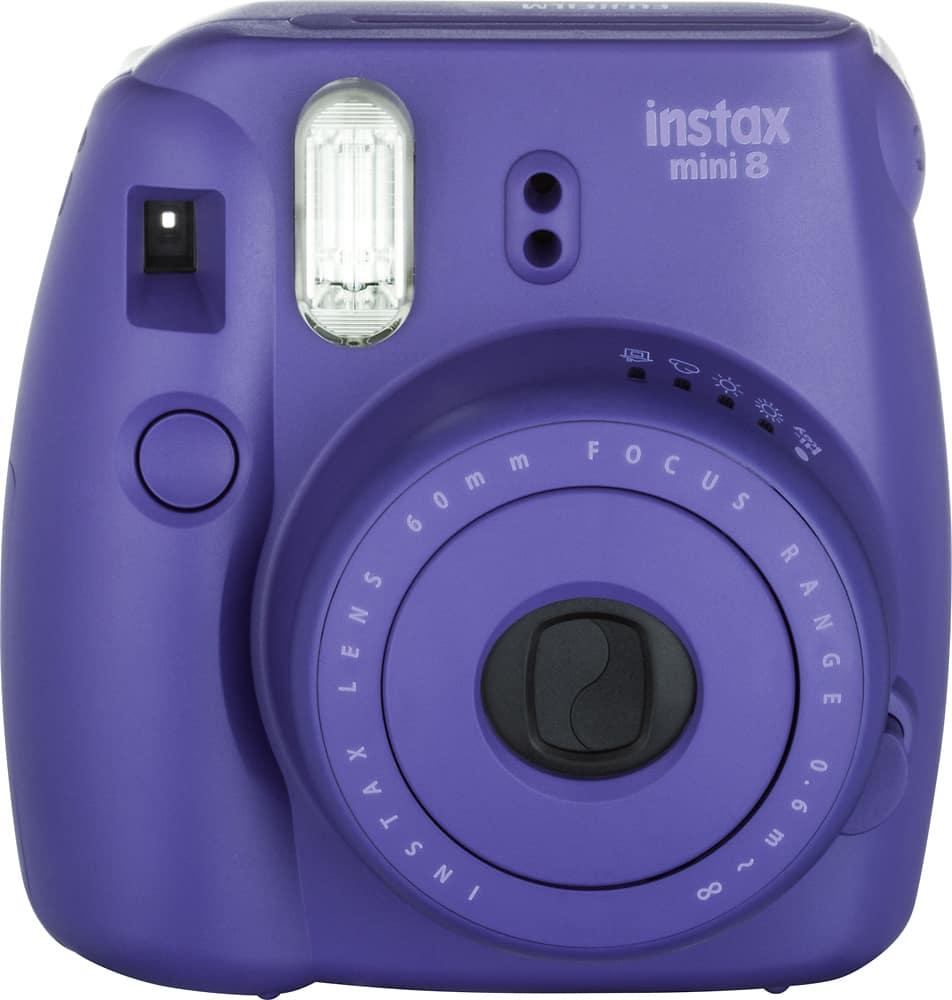 Front. Fujifilm - instax Mini 8 Instant Film Camera - Grape.