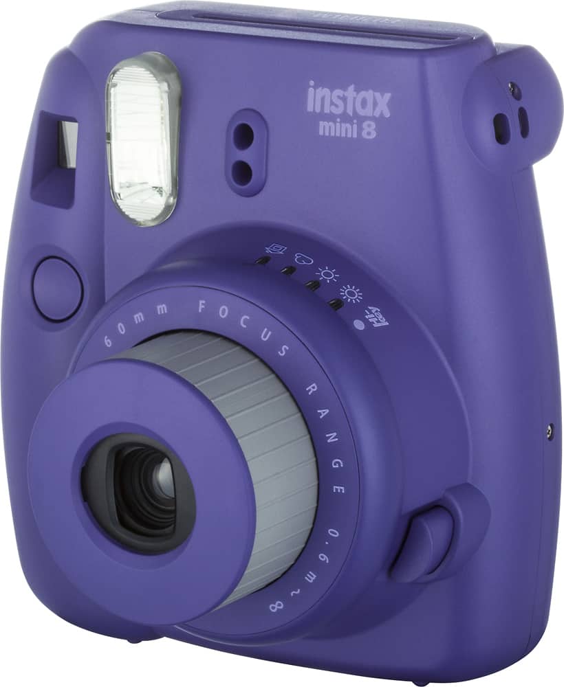 Left. Fujifilm - instax Mini 8 Instant Film Camera - Grape.