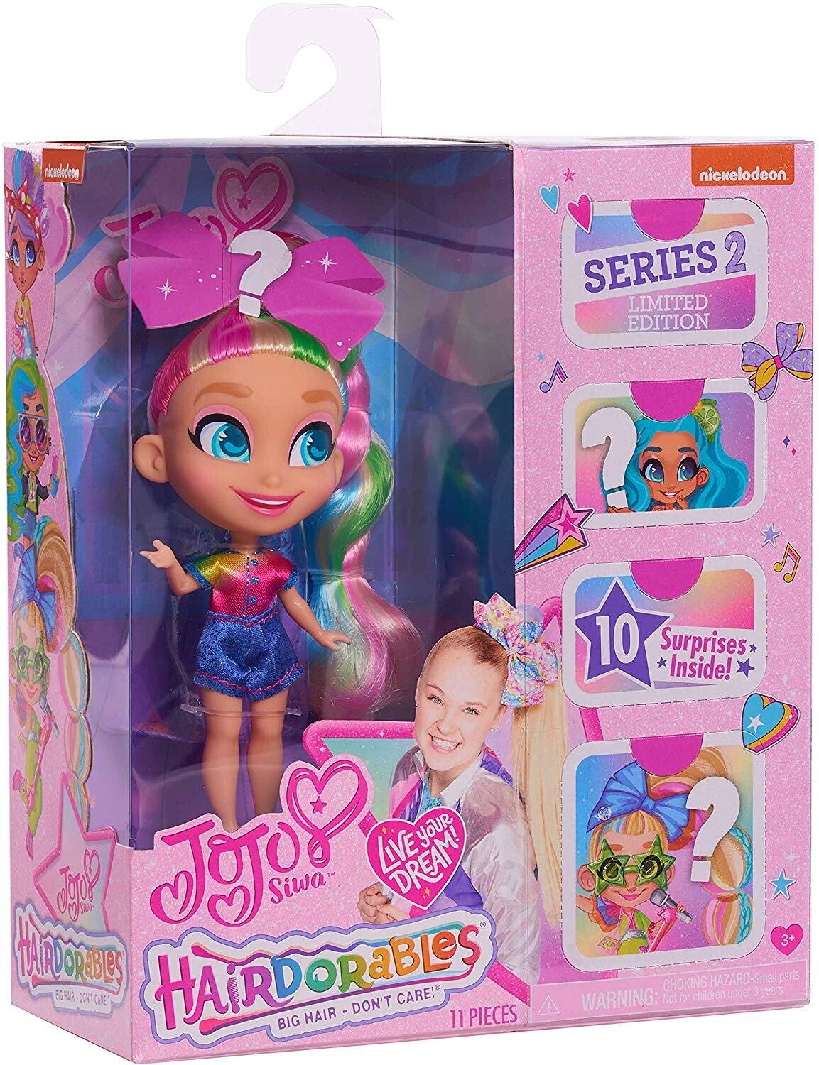 2 ?
nickelodeon SERIES 2 LIMITED EDITION ?
10 Surprises Inside!
LIVE YOUR DREAM! 3+  BIGHAIR HAIRDORABLES CARE! CHOKING HAZARD under Small 3 years. parts. DON'T CURE" WARNING: Not for children under 3 years. HAIR DON'T PIECES ! BIG 11