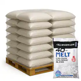 Snow Joe - Calcium Chloride Blend Deicer & Snow Removal, 40 Pound Bag, 56 Pack