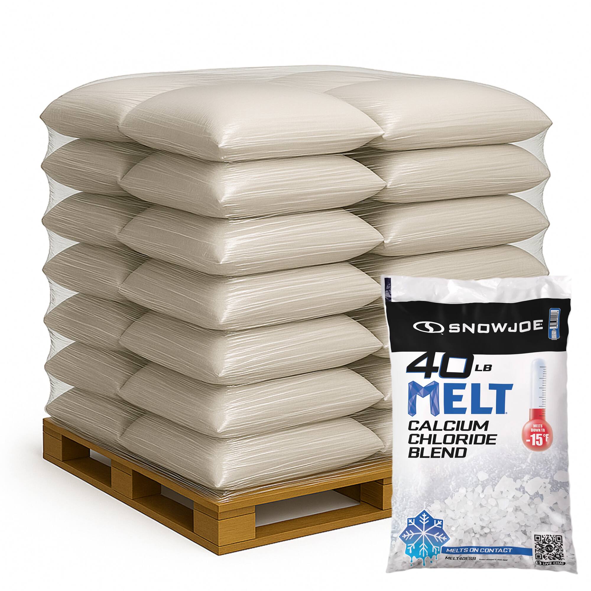 SNOWJOE 40 LB MELT CALCIUM CHLORIDE BLEND -15°F MELTS ON CONTACT
